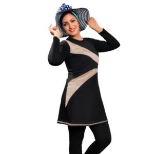 مايوة نسائى 3 قطع فيست كت وجمبسويت بكم وبونية - بيج, دبل اكس