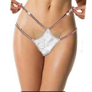اندروير بانتى نسائى من الدانتيل - ابيض, one size