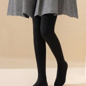 كولون بناتي دافئ ناعم عبوة من قطعتين أسود