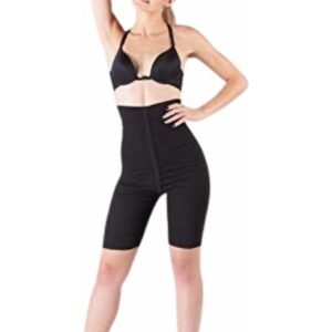مشد شورت بلون أسود للنساء لشد البطن والأرداف، مشد مريح وغير مرئي تحت الملابس