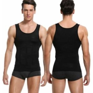 مشد بطن رجالي، سترة تنحيف للرجال، أسود، تقنية السيمليس، للجيم ومراكز التخسيس وما بعد العمليات الجراحية