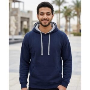 هودي رجالي قطن ميلتون بلون كحلي مع غطاء رأس